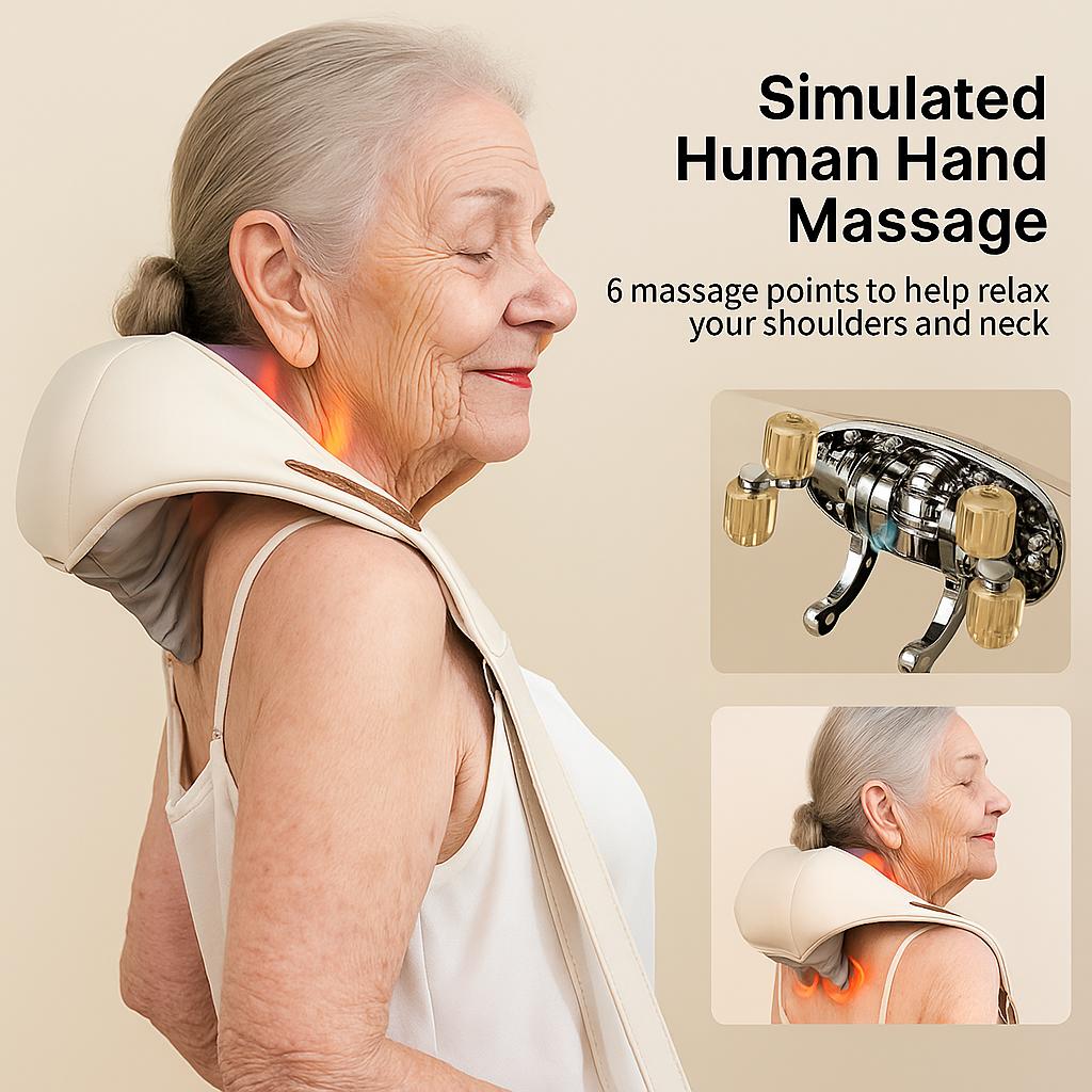 BodyFlowFix Shiatsu Neck and Shoulder Massager Gift For Mom Mom & Father