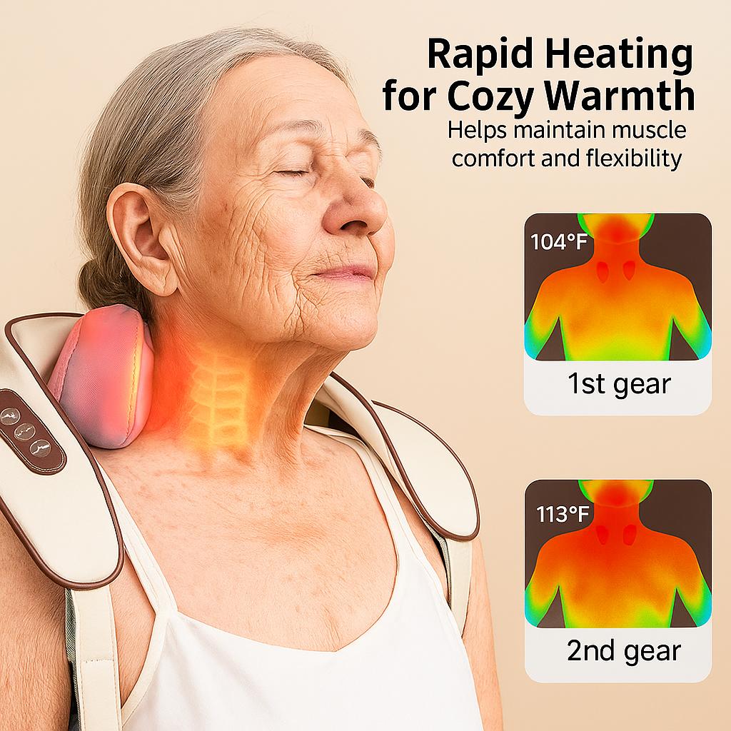 BodyFlowFix Shiatsu Neck and Shoulder Massager Gift For Mom Mom & Father