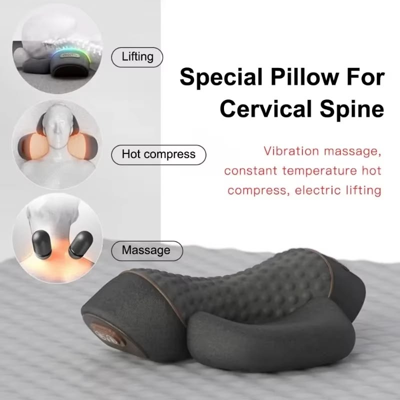 Bodyflowfix 3-in-1 Cordless Heated  Neck Massager Pillow