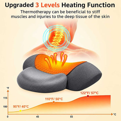 Bodyflowfix 3-in-1 Cordless Heated  Neck Massager Pillow