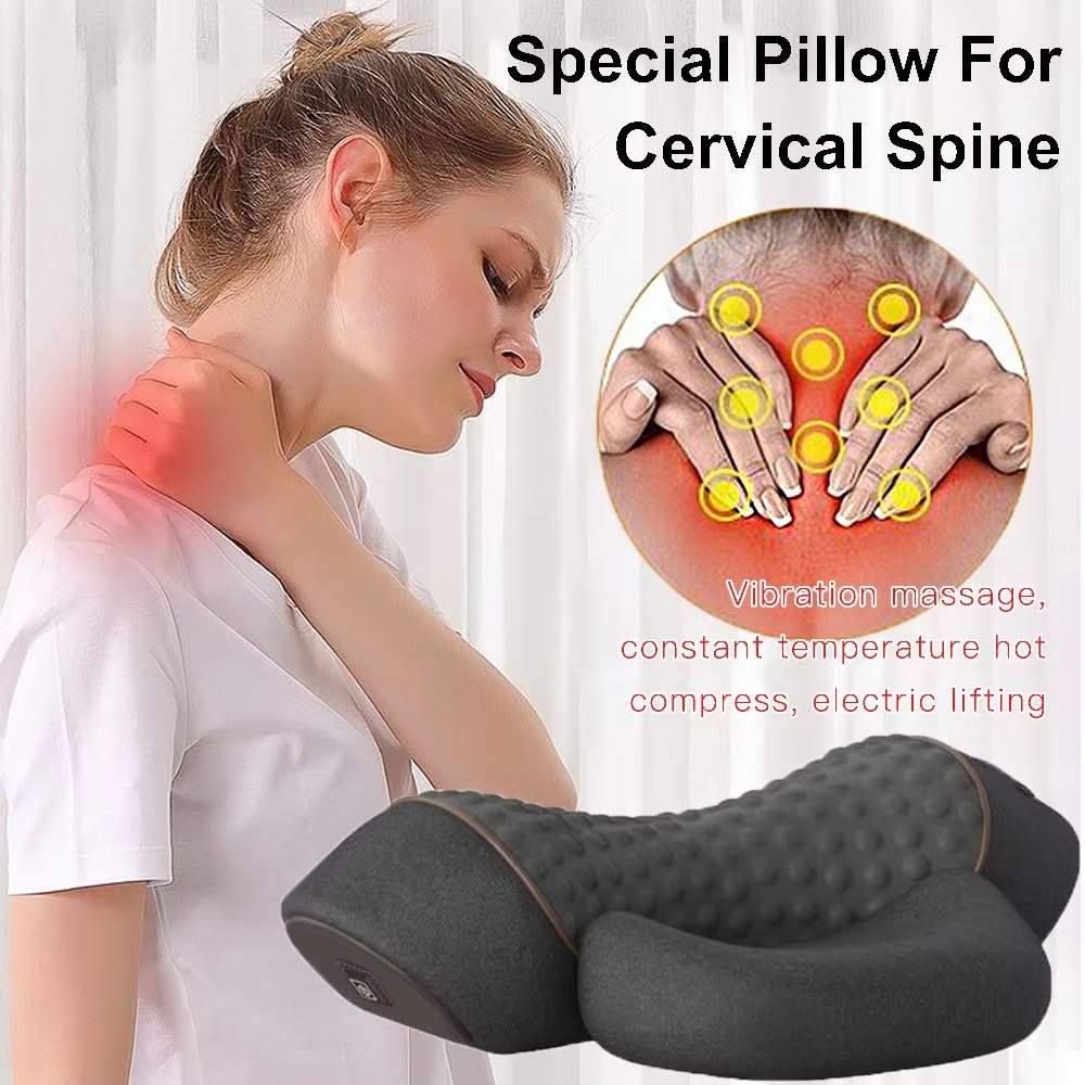 Bodyflowfix 3-in-1 Cordless Heated  Neck Massager Pillow
