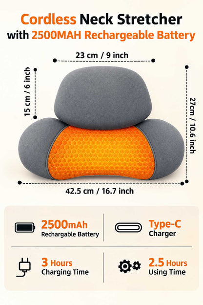 Bodyflowfix 3-in-1 Cordless Heated  Neck Massager Pillow